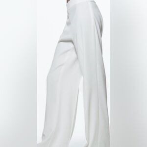 Zara White Wide Leg Women's Pants